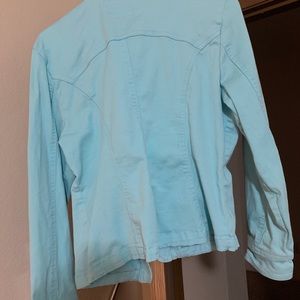 Light teal jean jacket